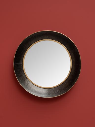 Mirror with golden edge