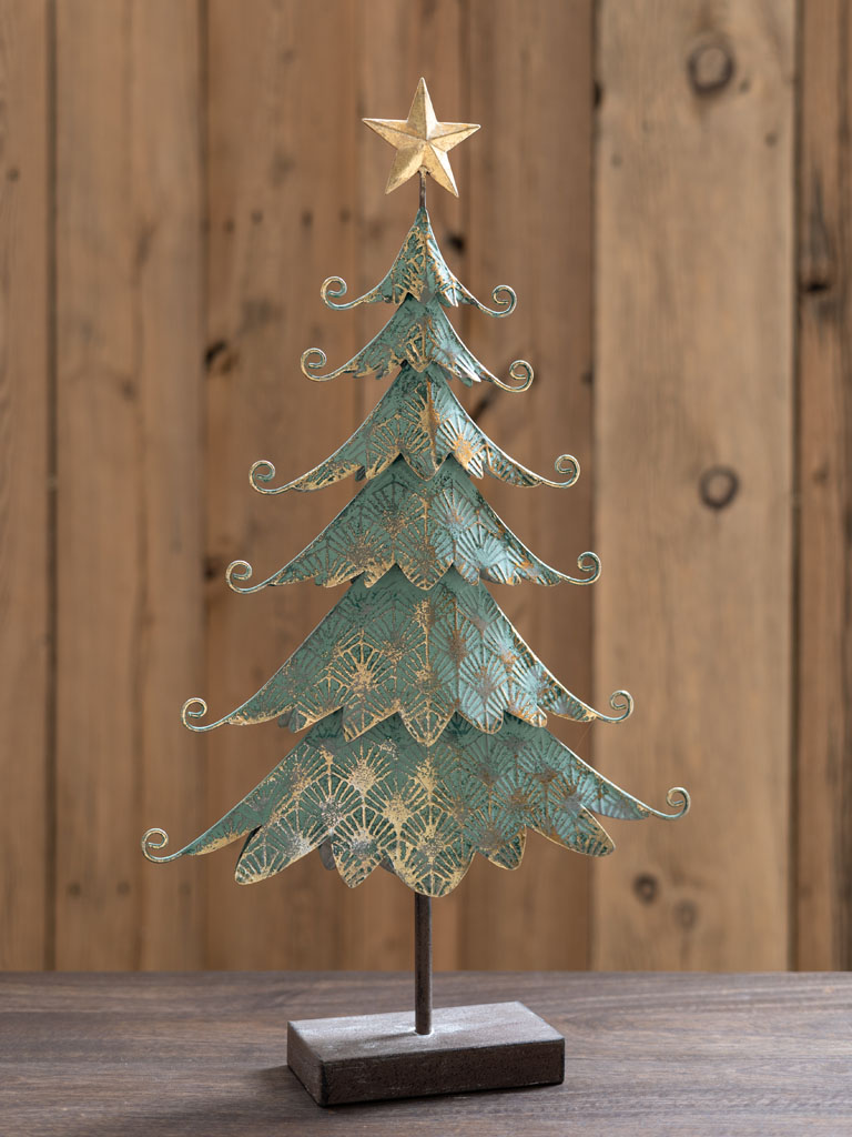 Large xmas tree with gold on black base - 1