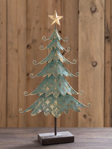 Large Xmas tree with gold on black base