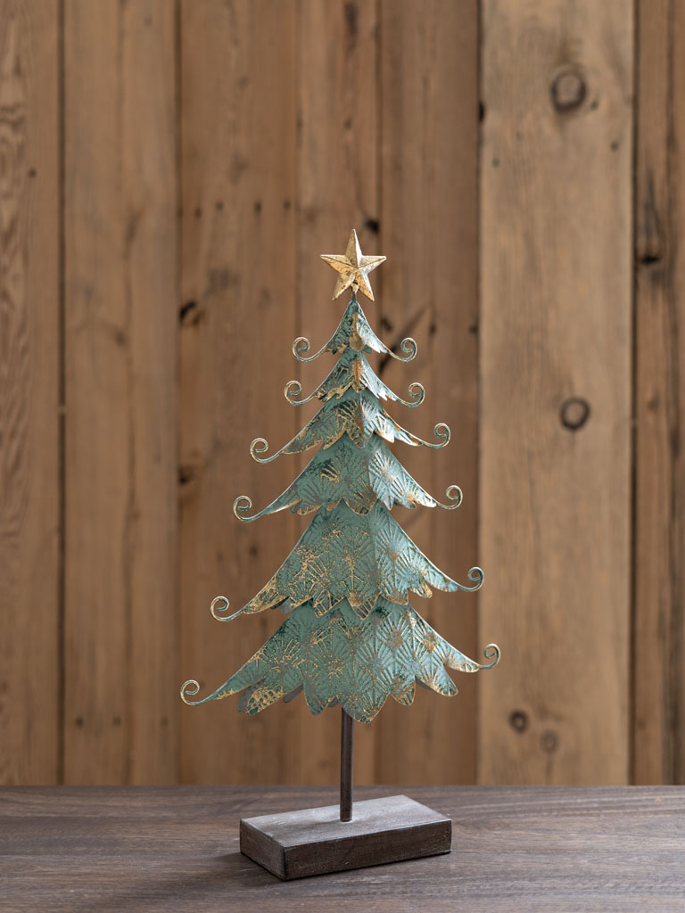 Xmas tree wtih gold on black base - 1