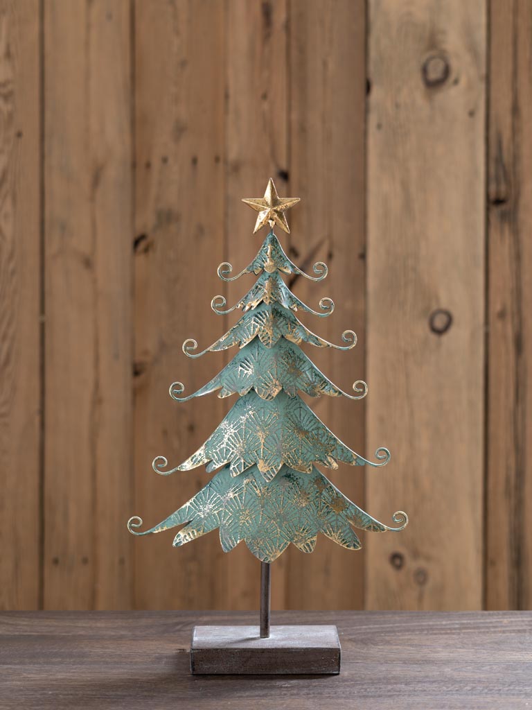 Sapin vert et or base noire - 3