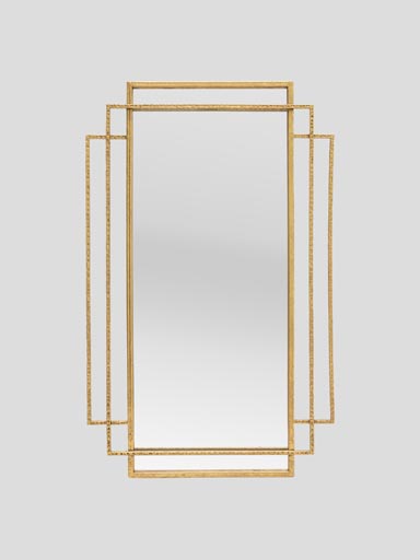 Golden rectangular mirror Rustichic