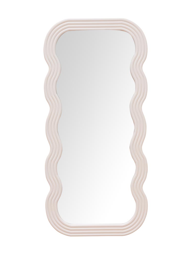 Large white wavy mirror Ziggy - 2