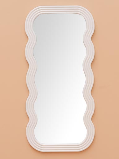 Large white wavy mirror Ziggy