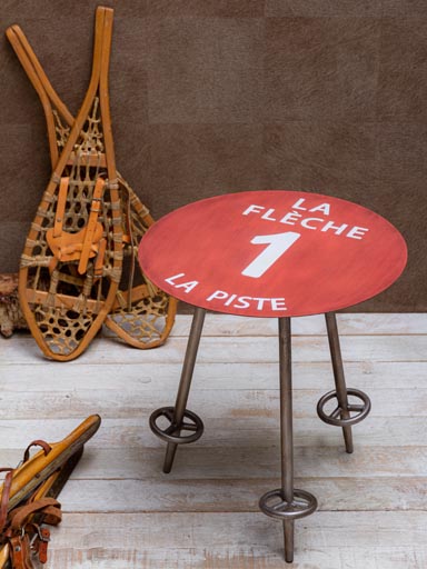 Table d'appoint piste rouge la Flèche 1