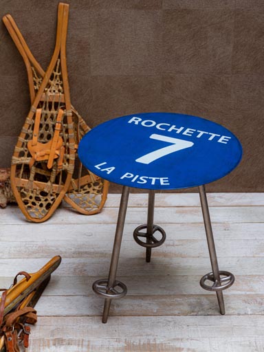 Table d'appoint piste bleue Rochette 7