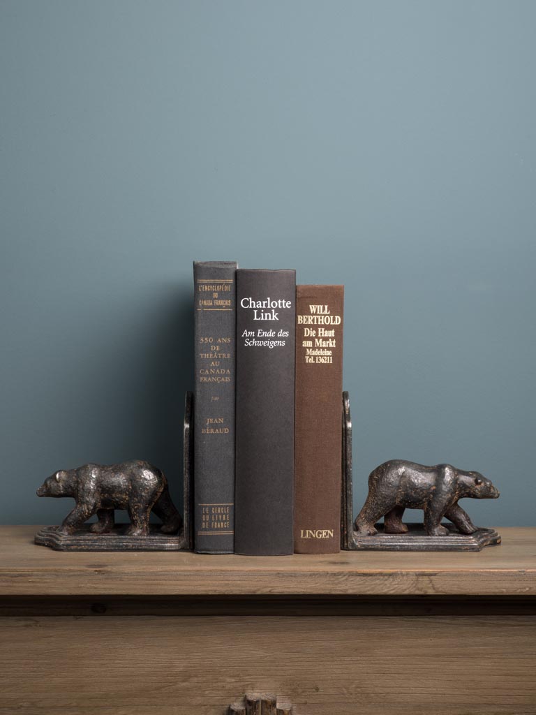 Cast iron bears bookends - 1