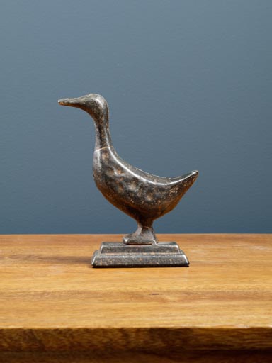 Standing cast iron duck decor