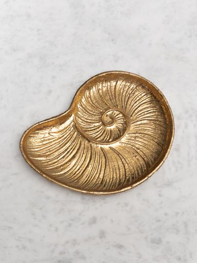 Golden shell trinket tray