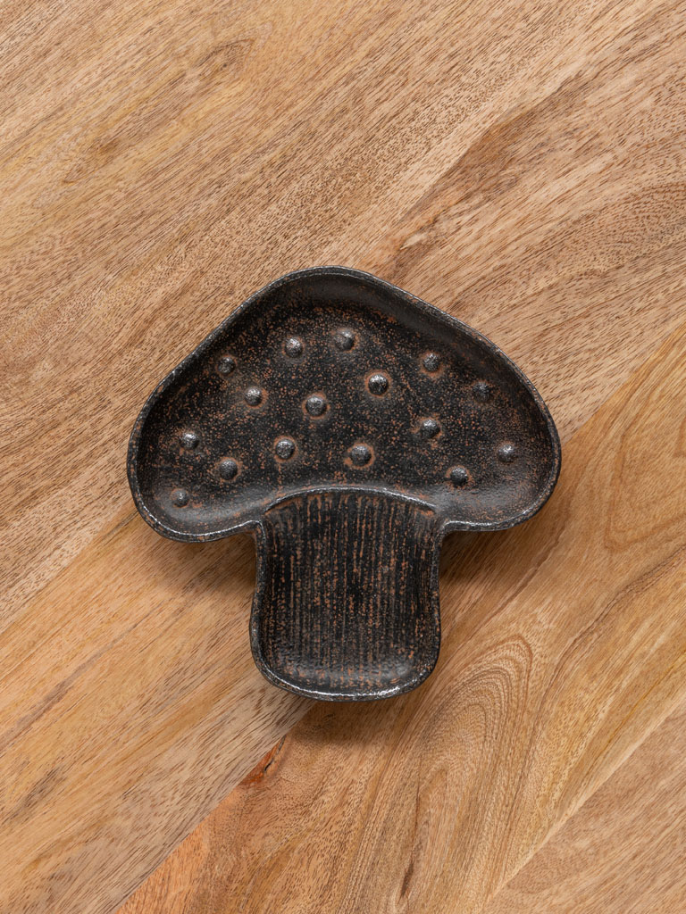 Mushroom trinket tray cast iron - 1