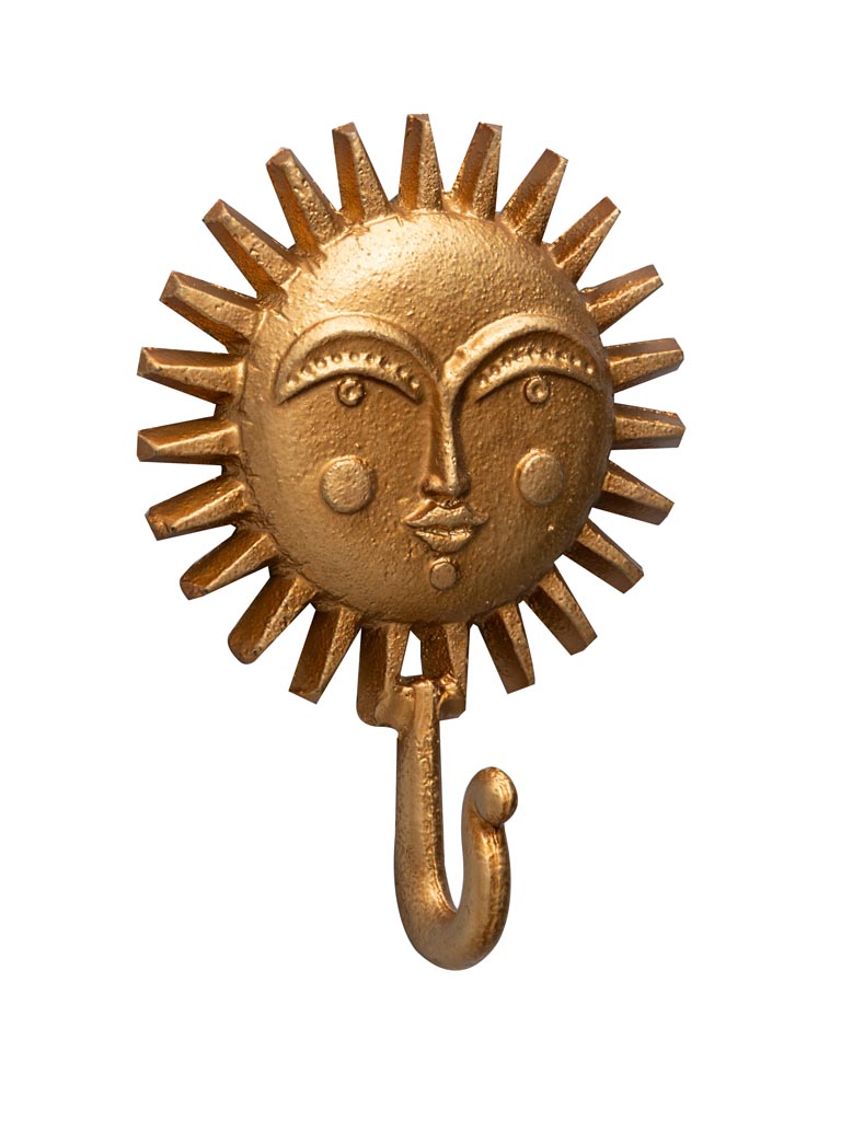 Cast iron golden sun hook - 2