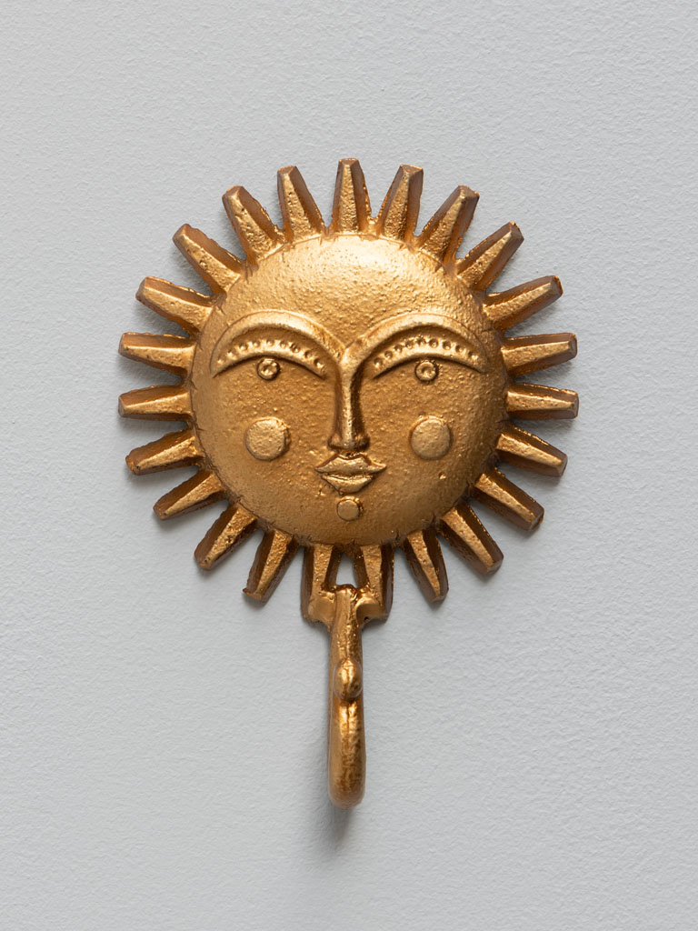 Cast iron golden sun hook - 1