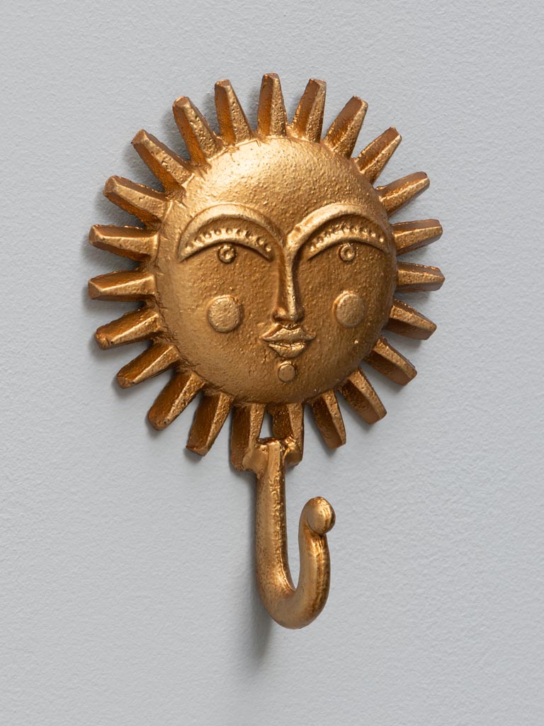 Cast iron golden sun hook - 3