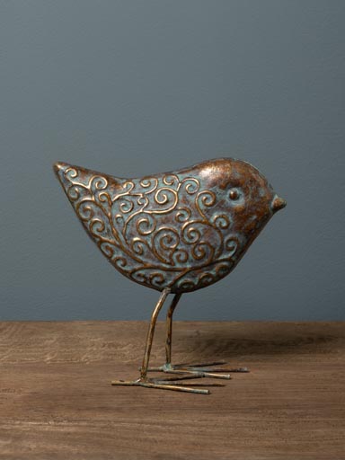 Golden & verdigris bird