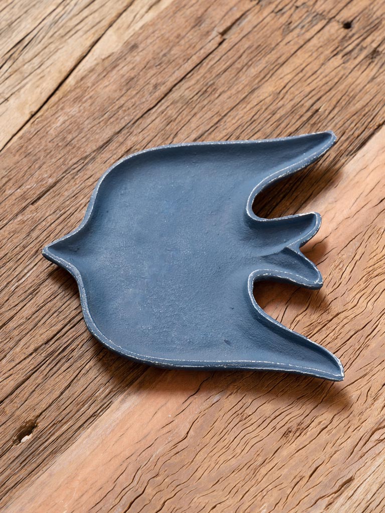 Large trinket tray dark blue bird - 3
