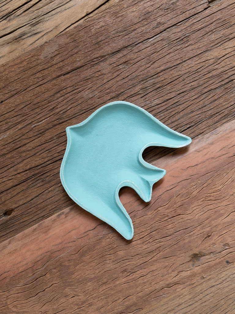 Trinket tray turquoise bird - 1