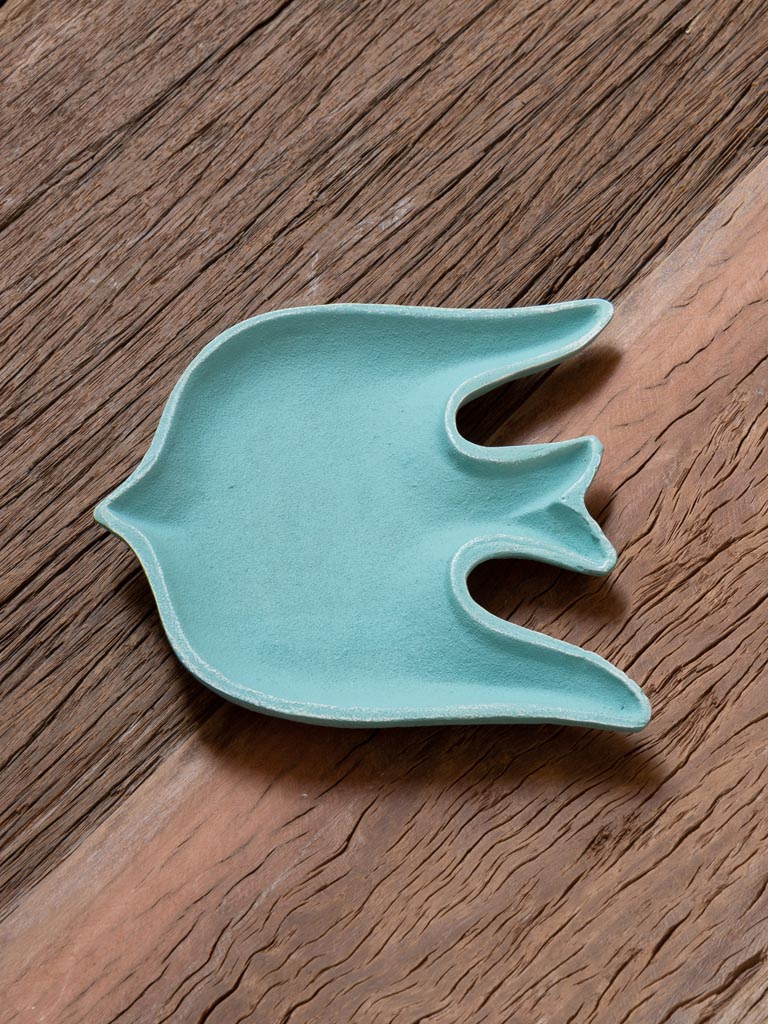 Trinket tray turquoise bird - 3