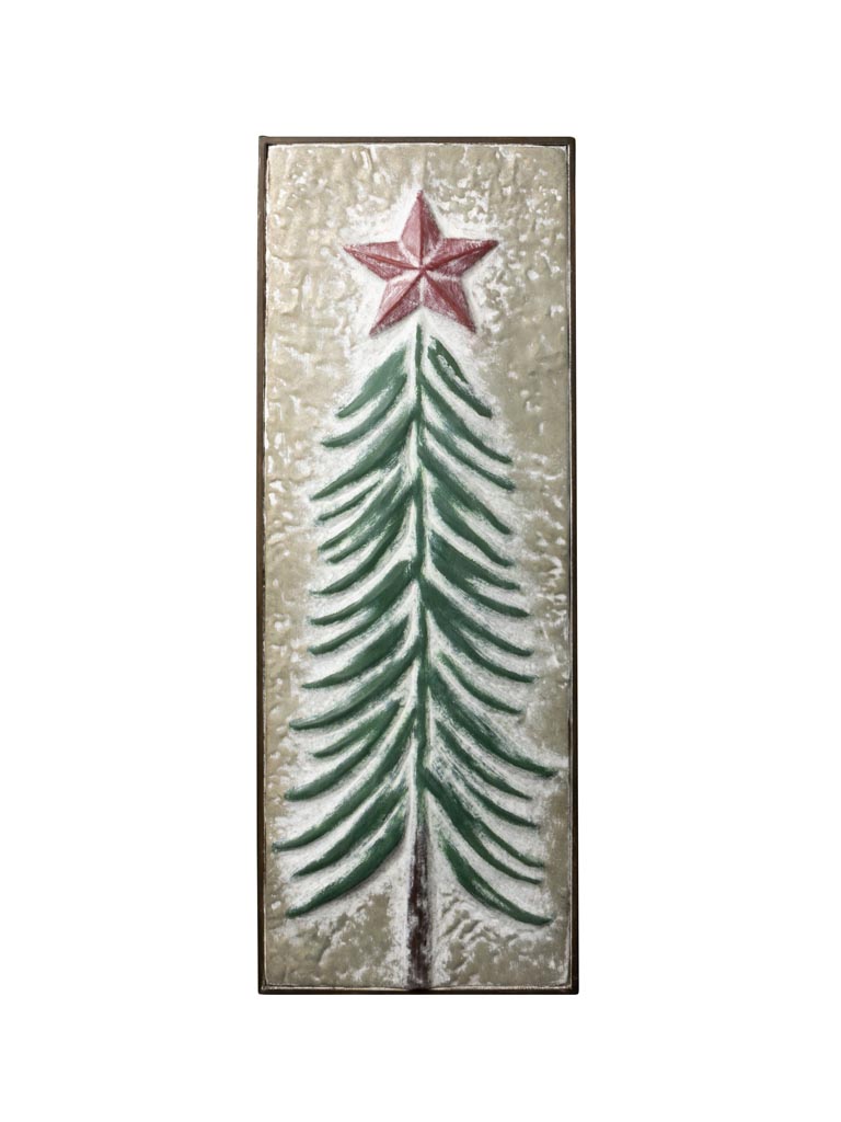 Metal plaque xmas tree - 2