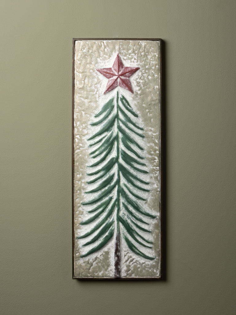 Metal plaque xmas tree - 1