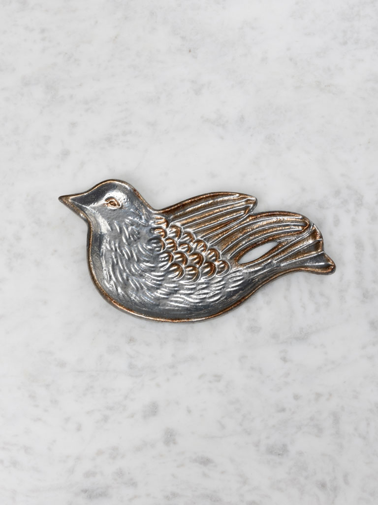 Trinket tray grey bird - 1