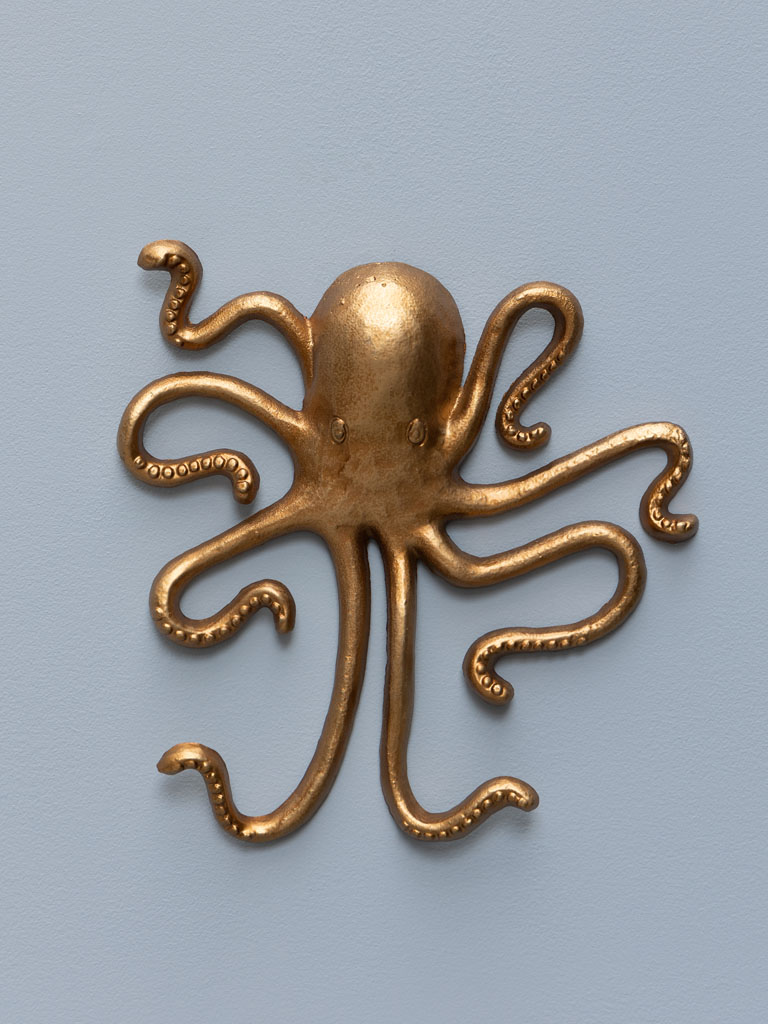 Golden octopus wall deco - 1