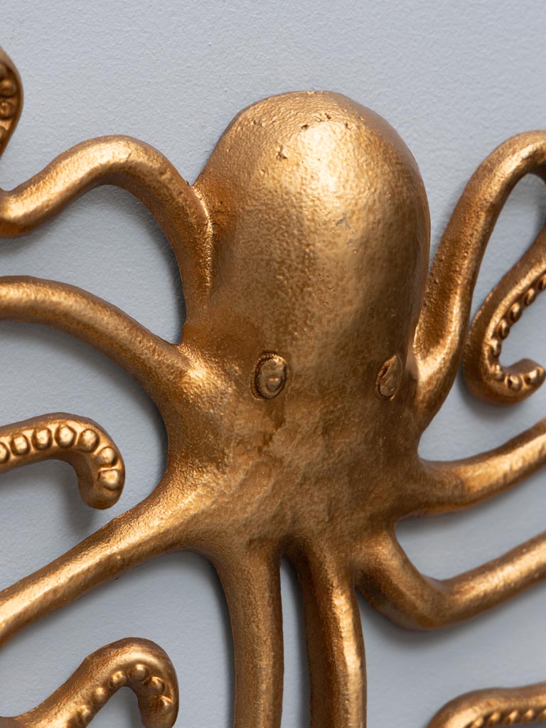 Golden octopus wall deco - 3