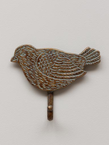 Verdigris bird hook