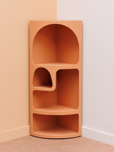 Terracotta corner shelf Alcove