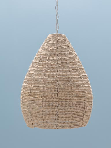 Hanging lamp Satya wooden beads