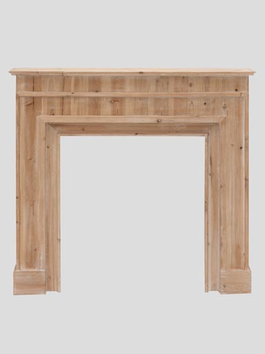 Natural wood fireplace console Rustichic