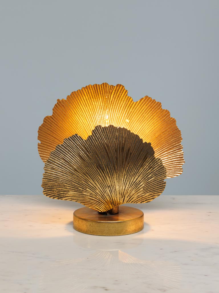 Table lamp with 2 Ginkgo leaves - 5