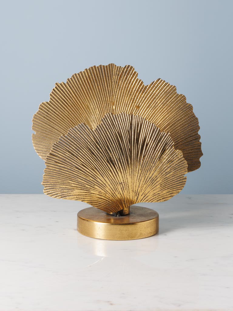 Table lamp with 2 Ginkgo leaves - 4
