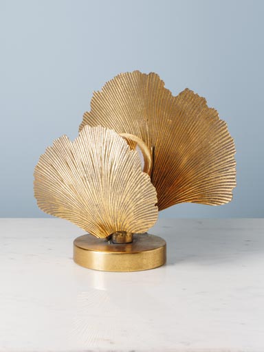 Table lamp with 2 Ginkgo leaves