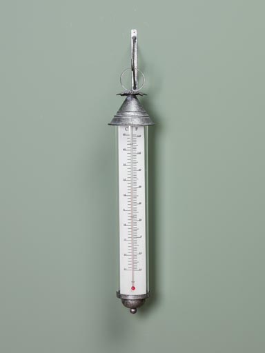 Thermomètre mural style zinc