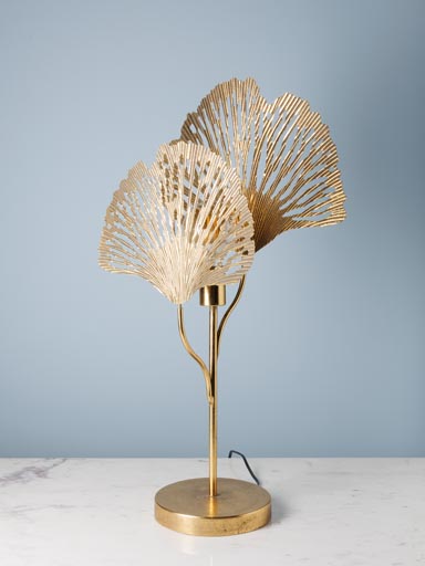 Table lamp golden coral lace