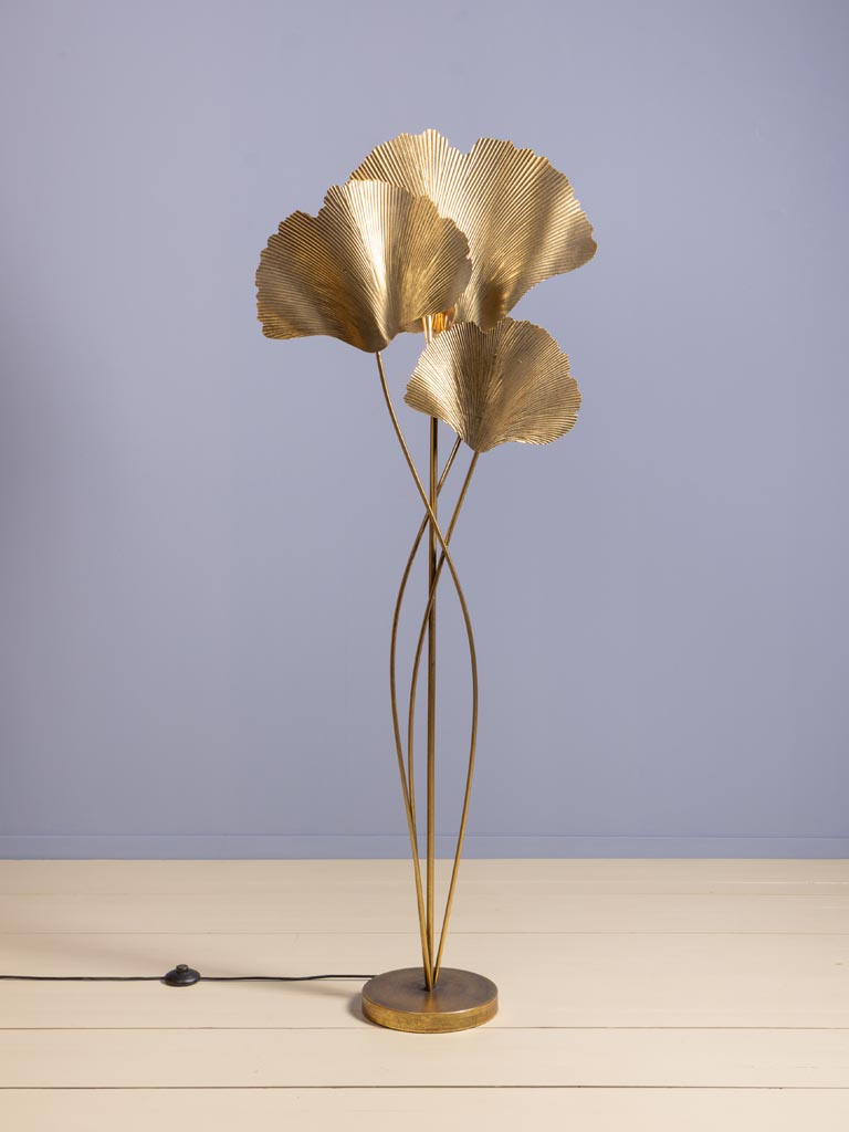 Lampe sur pied feuilles de Ginkgo - 1