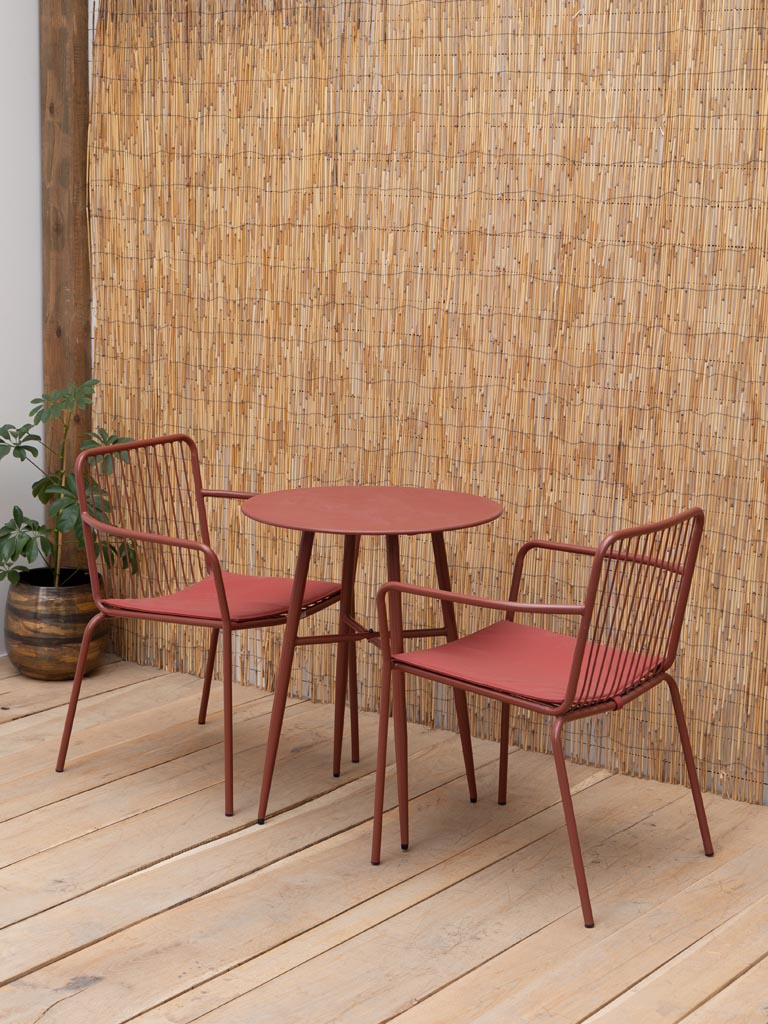 S/2 red chairs with table Tikka - 7
