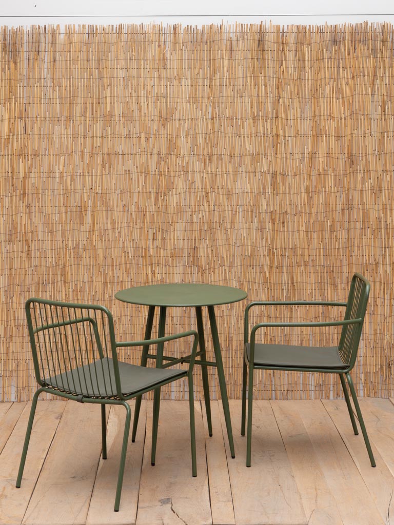 S/2 chaises vertes et table Tikka - 1