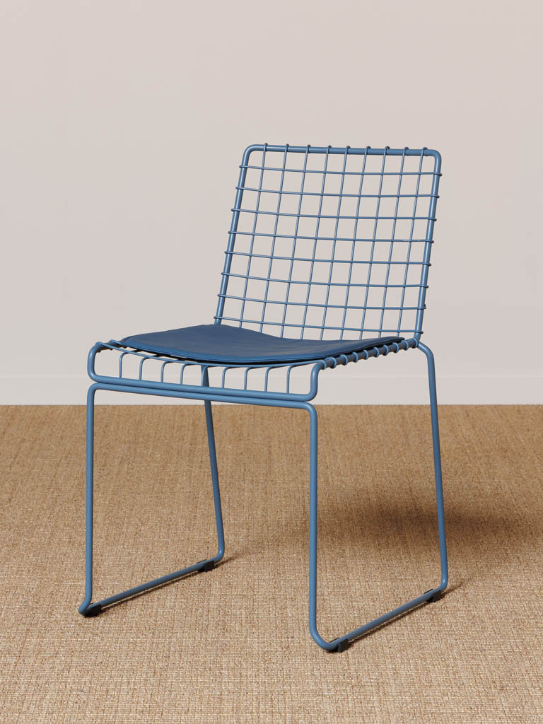 Chaise bleue Kwadro - 1