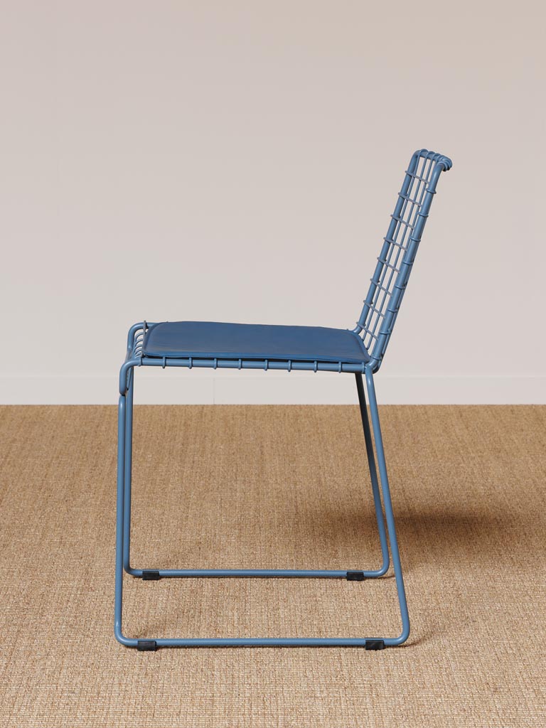 Chaise bleue Kwadro - 3
