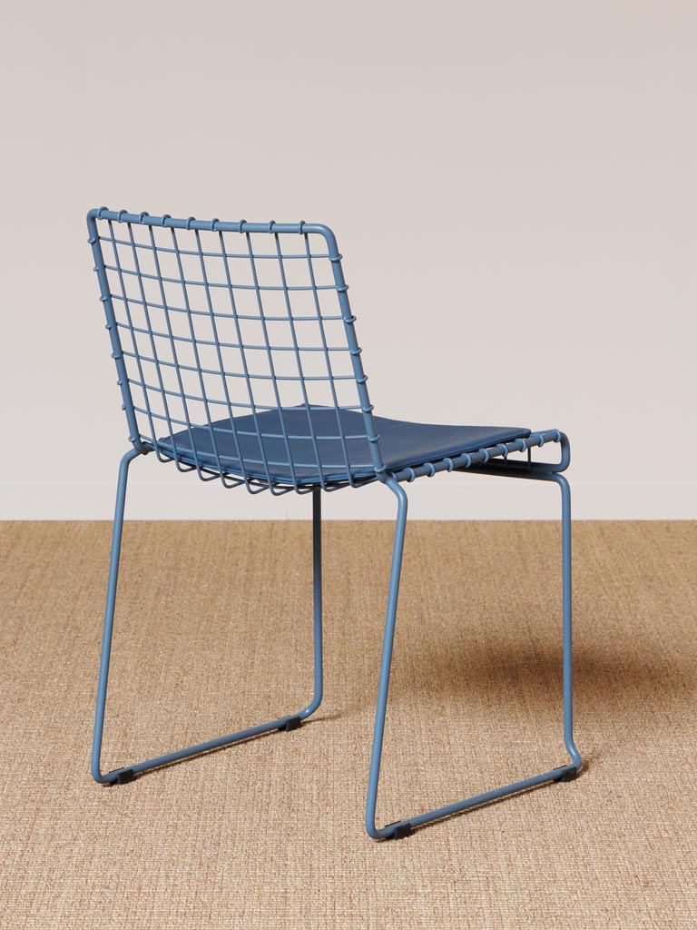 Chaise bleue Kwadro - 4
