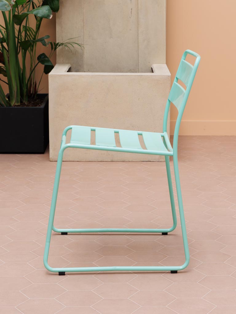 S/2 blue outdoor chairs and table Pop - 7