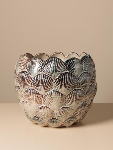 Round shell vase Pecten