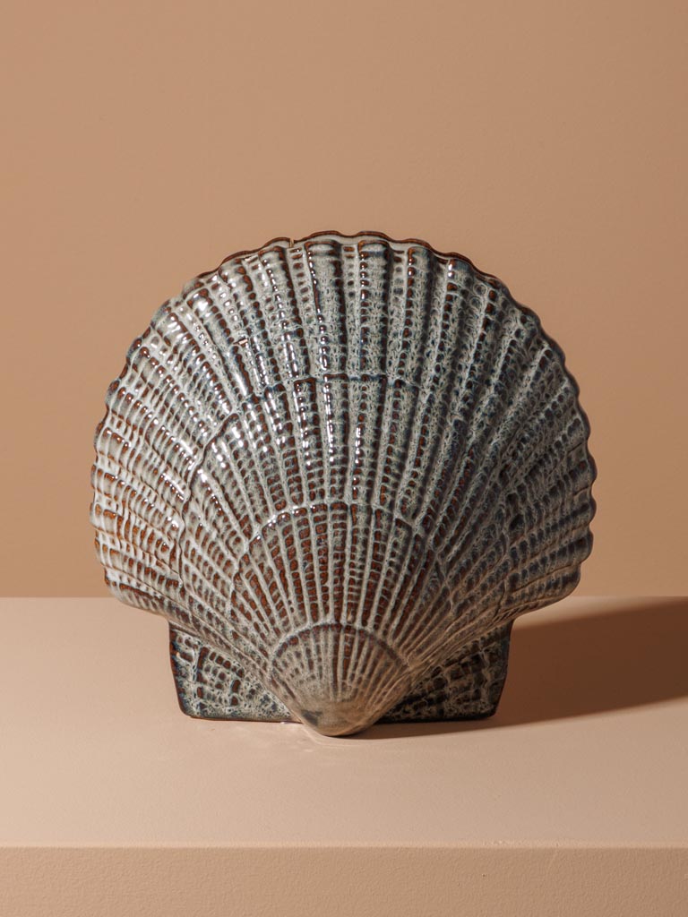 Grey shell vase Pecten - 1