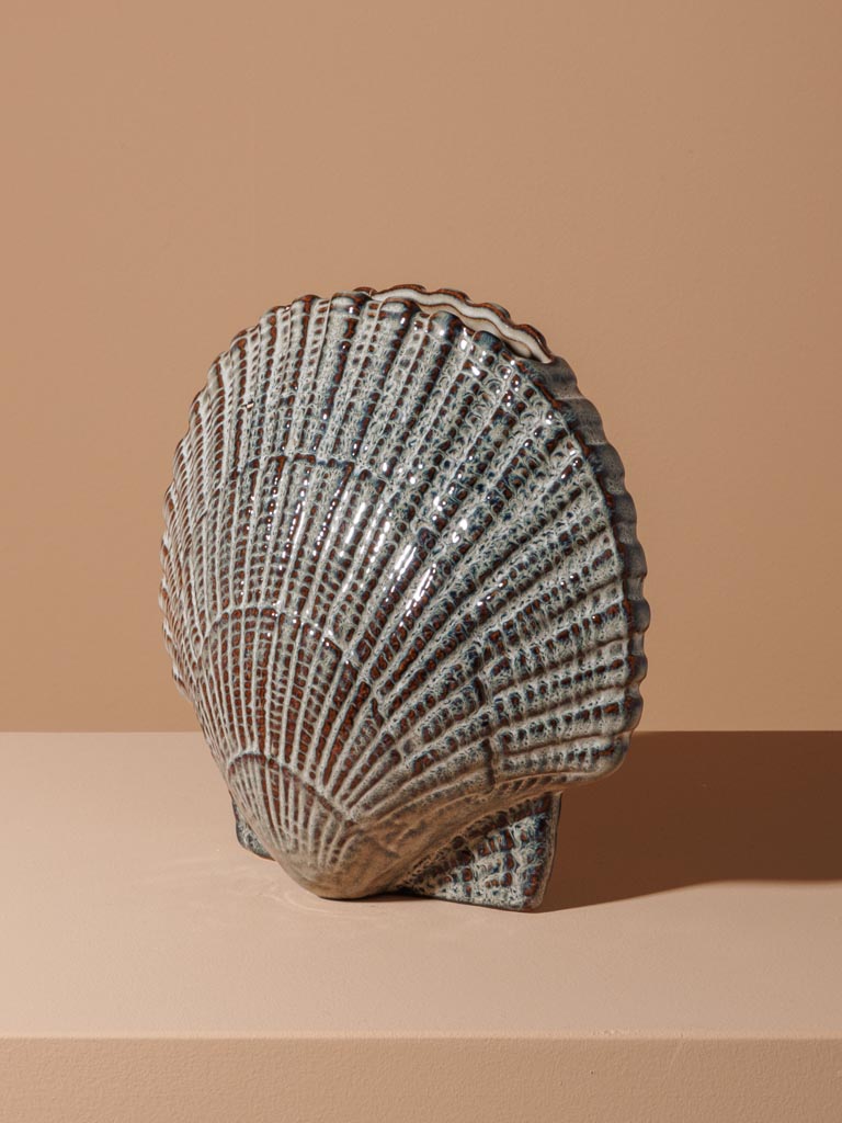 Grey shell vase Pecten - 3