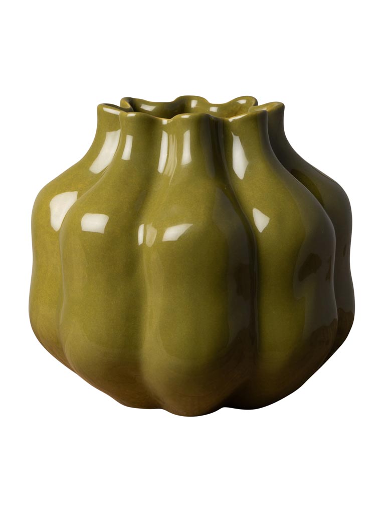 Ceramic green vase Calcium - 2