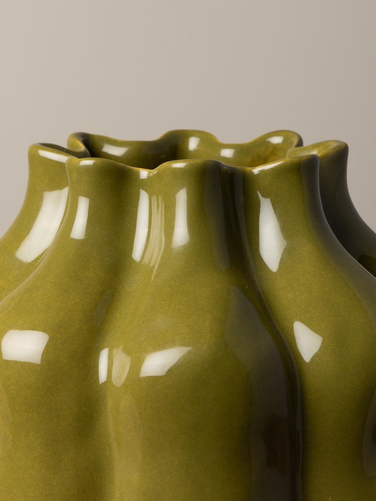 Ceramic green vase Calcium - 3