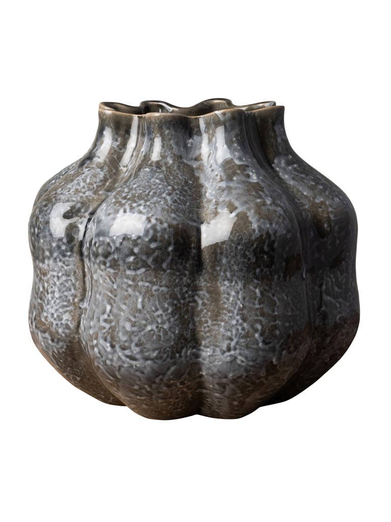 Ceramic grey vase Pyrite - 2