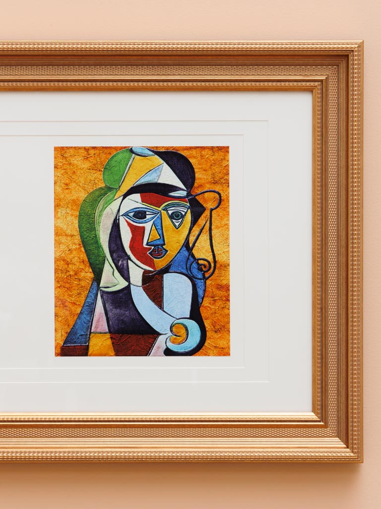 Frame with cubist print Disturbed - 3