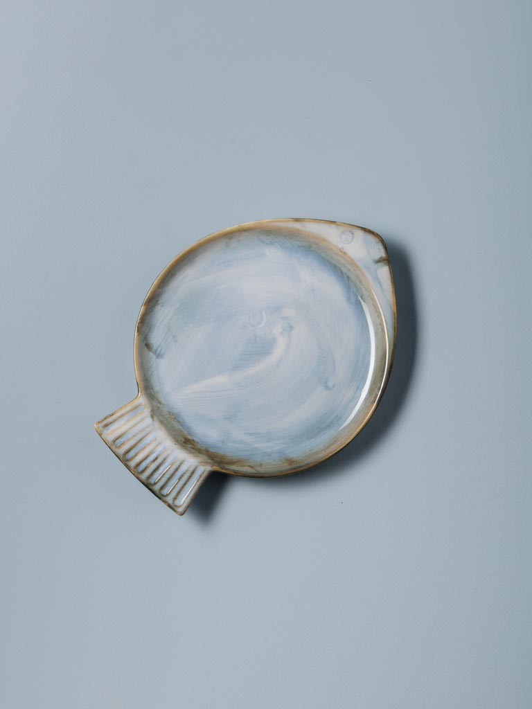 Petite assiette poisson bleu clair Varia - 1